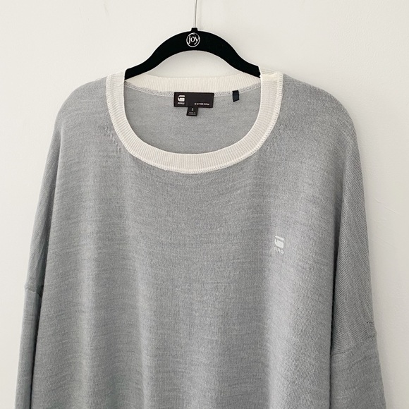G-Star Raw Core Knitted Wool Sweater in Grey Heather - Picture 8 of 9